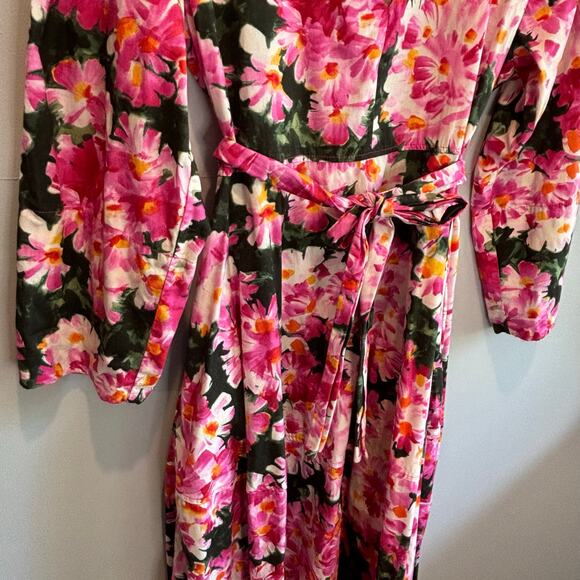 Zara Pink Floral Fit & Flare Midi Dress - size Small - Picture 3 of 7